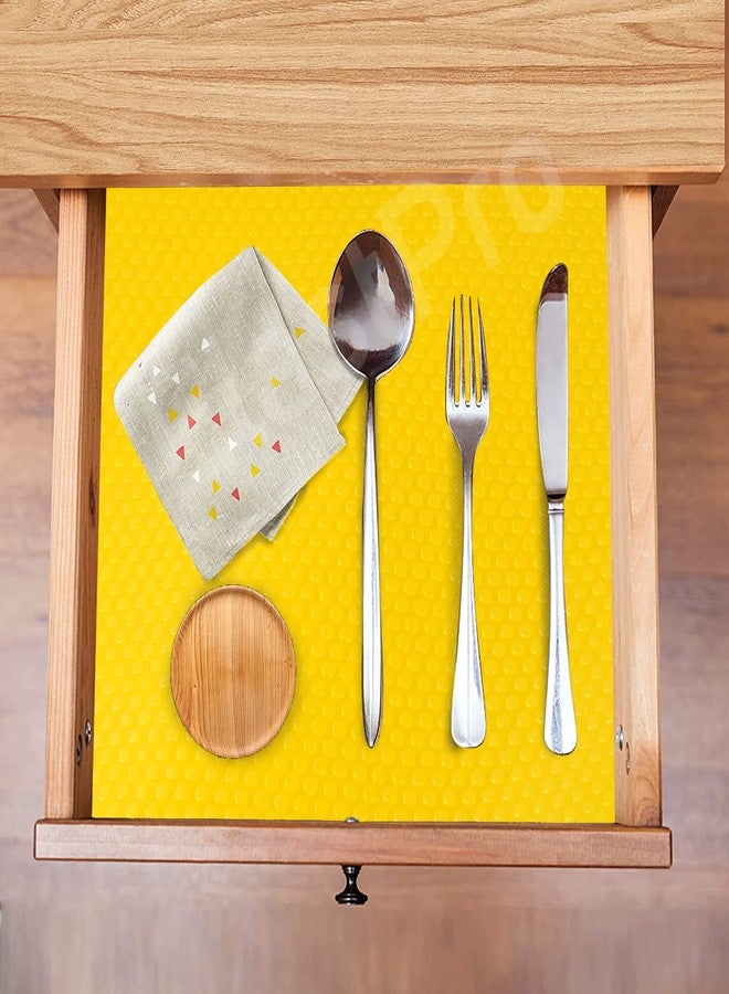 إيلاستبرو حصيرة إيلاست برو الصلبة المصنوعة من مادة EVA، حصيرة/غطاء مانع للانزلاق للثلاجة والمطبخ وحصيرة الأدراج وبطانة الرفوف (أصفر، 45 سم × 1.5 متر) - Image 5